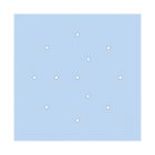 Square XXL Rose-One 12-hole and 4-side hole ceiling rosette set, 400 mm