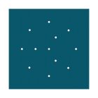 Square XXL Rose-One 12-hole and 4-side hole ceiling rosette set, 400 mm