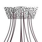  Square XXL Rose-One 12-hole and 4-side hole ceiling rose set, 400 mm - PROMO