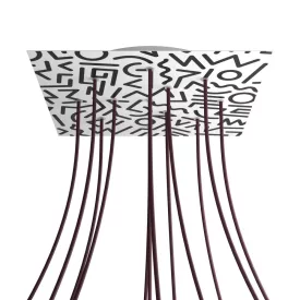    Square XXL Rose-One 12-hole and 4-side hole ceiling rose set, 400 mm - PROMO