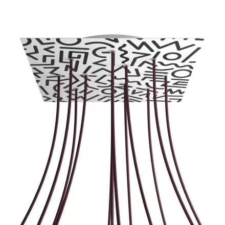  Square XXL Rose-One 12-hole and 4-side hole ceiling rose set, 400 mm - PROMO