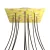  Square XXL Rose-One 12-hole and 4-side hole ceiling rose set, 400 mm - PROMO