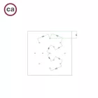  Square XXL Rose-One 12-hole and 4-side hole ceiling rose set, 400 mm - PROMO
