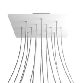   Square XXL Rose-One 14-hole and 4-side hole ceiling rosette set, 400 mm