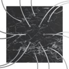 Square XXL Rose-One 14-hole and 4-side hole ceiling rosette set, 400 mm