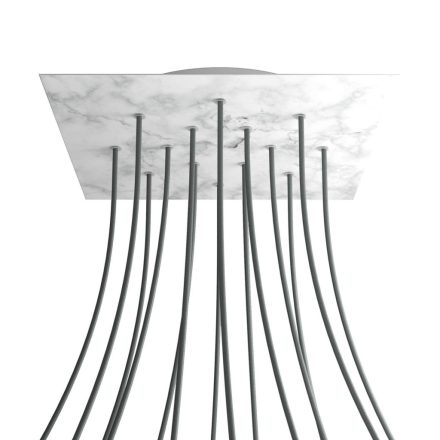 Square XXL Rose-One 14-hole and 4-side hole ceiling rosette set, 400 mm