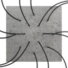 Square XXL Rose-One 14-hole and 4-side hole ceiling rosette set, 400 mm