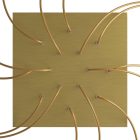 Square XXL Rose-One 14-hole and 4-side hole ceiling rosette set, 400 mm