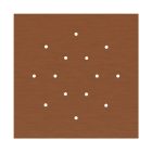 Square XXL Rose-One 14-hole and 4-side hole ceiling rosette set, 400 mm