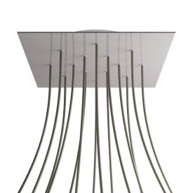   Square XXL Rose-One 14-hole and 4-side hole ceiling rosette set, 400 mm