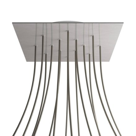 Square XXL Rose-One 14-hole and 4-side hole ceiling rosette set, 400 mm