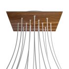 Square XXL Rose-One 14-hole and 4-side hole ceiling rosette set, 400 mm