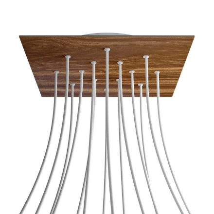 Square XXL Rose-One 14-hole and 4-side hole ceiling rosette set, 400 mm