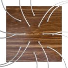 Square XXL Rose-One 14-hole and 4-side hole ceiling rosette set, 400 mm