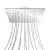 Square XXL Rose-One 14-hole and 4-side hole ceiling rosette set, 400 mm