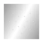 Square XXL Rose-One 14-hole and 4-side hole ceiling rosette set, 400 mm