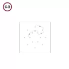Square XXL Rose-One 14-hole and 4-side hole ceiling rosette set, 400 mm