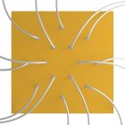 Square XXL Rose-One 14-hole and 4-side hole ceiling rosette set, 400 mm