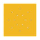 Square XXL Rose-One 14-hole and 4-side hole ceiling rosette set, 400 mm