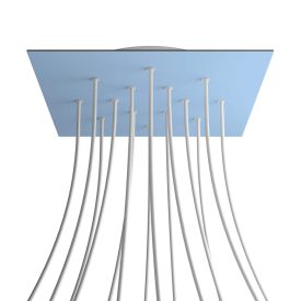   Square XXL Rose-One 14-hole and 4-side hole ceiling rosette set, 400 mm