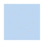 Square XXL Rose-One 14-hole and 4-side hole ceiling rosette set, 400 mm