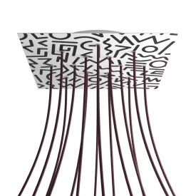    Square XXL Rose-One 14-hole and 4-side hole ceiling rose set, 400 mm - PROMO