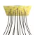  Square XXL Rose-One 14-hole and 4-side hole ceiling rose set, 400 mm - PROMO
