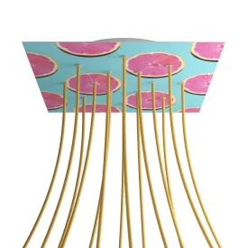    Square XXL Rose-One 14-hole and 4-side hole ceiling rose set, 400 mm - PROMO