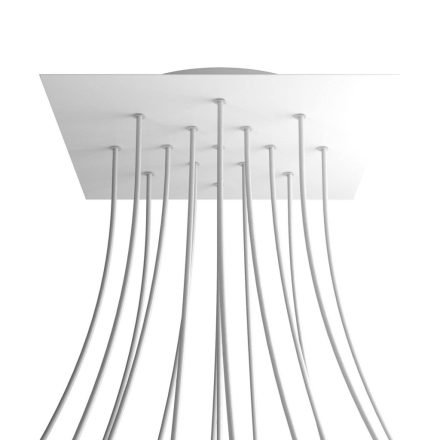 Square XXL Rose-One 15-hole and 4-side hole ceiling rosette set, 400 mm
