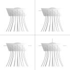 Square XXL Rose-One 15-hole and 4-side hole ceiling rosette set, 400 mm