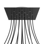 Square XXL Rose-One 15-hole and 4-side hole ceiling rosette set, 400 mm