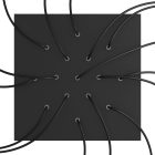 Square XXL Rose-One 15-hole and 4-side hole ceiling rosette set, 400 mm