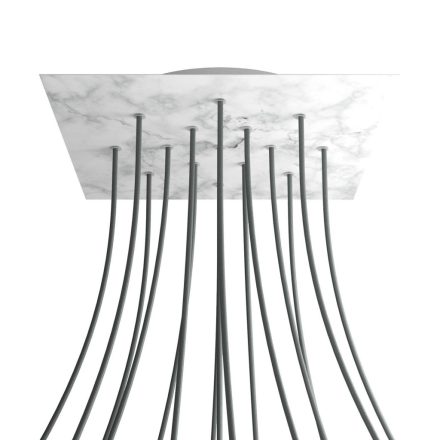 Square XXL Rose-One 15-hole and 4-side hole ceiling rosette set, 400 mm