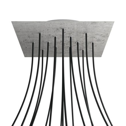 Square XXL Rose-One 15-hole and 4-side hole ceiling rosette set, 400 mm