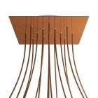 Square XXL Rose-One 15-hole and 4-side hole ceiling rosette set, 400 mm