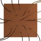 Square XXL Rose-One 15-hole and 4-side hole ceiling rosette set, 400 mm