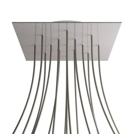   Square XXL Rose-One 15-hole and 4-side hole ceiling rosette set, 400 mm