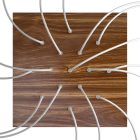 Square XXL Rose-One 15-hole and 4-side hole ceiling rosette set, 400 mm