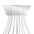 Square XXL Rose-One 15-hole and 4-side hole ceiling rosette set, 400 mm