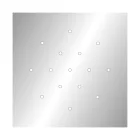 Square XXL Rose-One 15-hole and 4-side hole ceiling rosette set, 400 mm