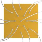 Square XXL Rose-One 15-hole and 4-side hole ceiling rosette set, 400 mm