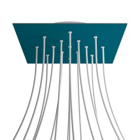  Square XXL Rose-One 15-hole and 4-side hole ceiling rosette set, 400 mm
