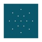 Square XXL Rose-One 15-hole and 4-side hole ceiling rosette set, 400 mm