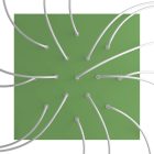 Square XXL Rose-One 15-hole and 4-side hole ceiling rosette set, 400 mm