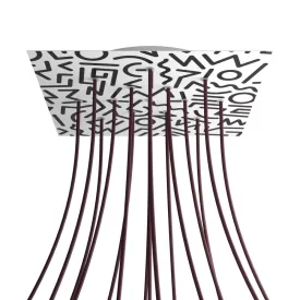    Square XXL Rose-One 15-hole and 4-side hole ceiling rose set, 400 mm - PROMO