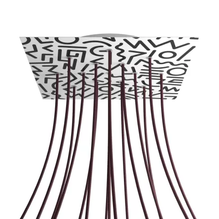  Square XXL Rose-One 15-hole and 4-side hole ceiling rose set, 400 mm - PROMO