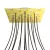  Square XXL Rose-One 15-hole and 4-side hole ceiling rose set, 400 mm - PROMO