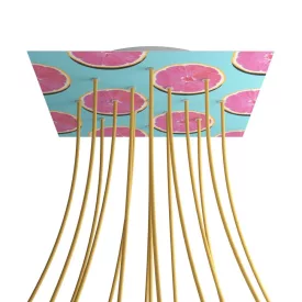    Square XXL Rose-One 15-hole and 4-side hole ceiling rose set, 400 mm - PROMO