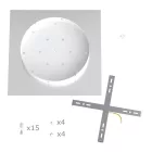  Square XXL Rose-One 15-hole and 4-side hole ceiling rose set, 400 mm - PROMO