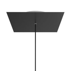   Square XXL Rose-One ceiling rose set with 1 hole and 4 side holes, 400 mm